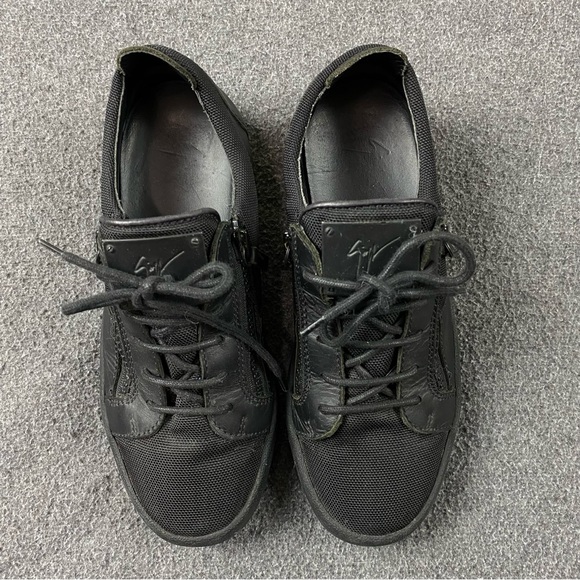 Giuseppe Zanotti Frankie Sneakers Casual Zipper Shoes Genuine Leather Size 41 - Picture 3 of 13